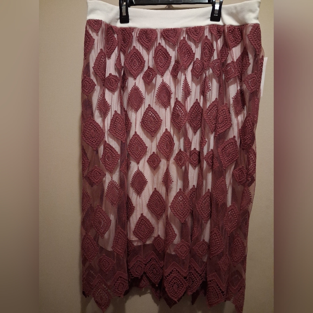 NWT Charlotte Mynt Lace Skirt Size XL